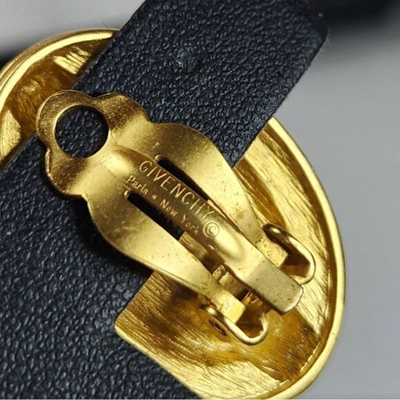 Givenchy Gold and White Crystal Earrings - Picture 4 of 8